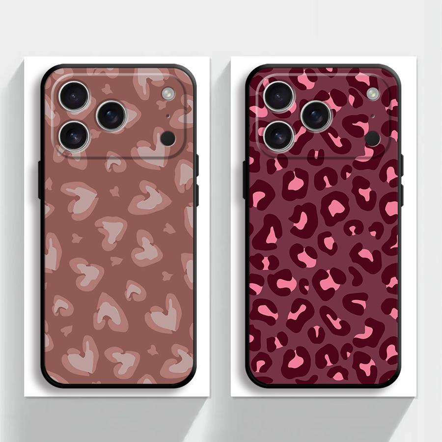 Case for Apple iPhone 17 Pro Max XR XS MAX 14 12 15 Pro 7 8 Air 16 13 11 Funda Phone Cover Leopard Print