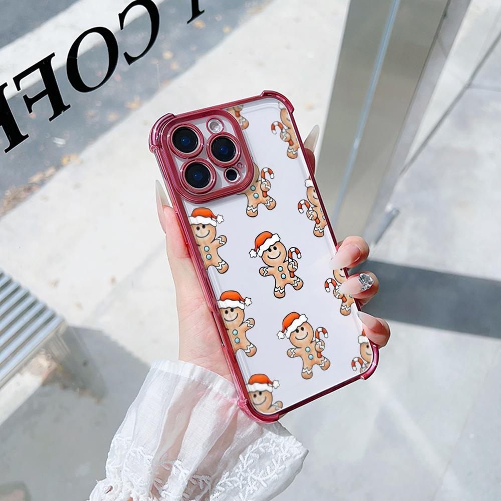 Ae104 Christmas Tree Merry Christmas Electroplated TPU Phone Cases for A20s A54 A12 A14 S22 S23 S24 Ultra A55 A15 S21 FE Four Corner Protection Cover