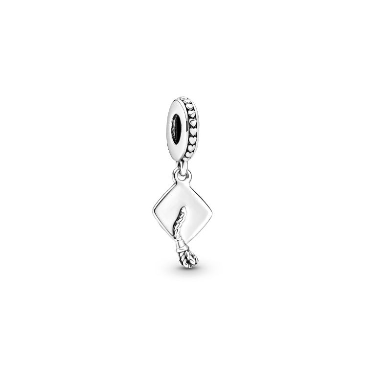 Pandora 925 Silver Graduation Cap Charm Women Charm 791892 Silver