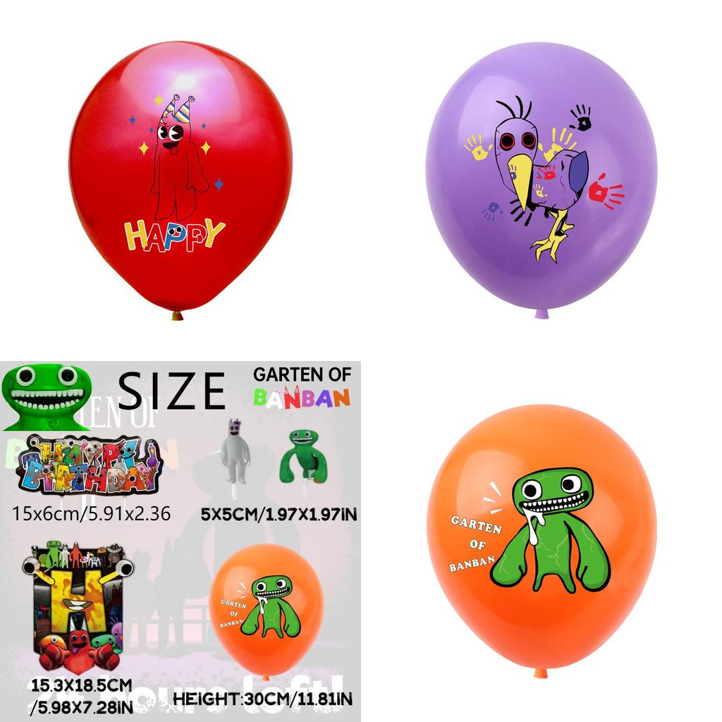 Kit Palloncini per Festa di Compleanno Garten Of Banban Splendidamente Disegnato con Stendardo e Palloncini Sparsi