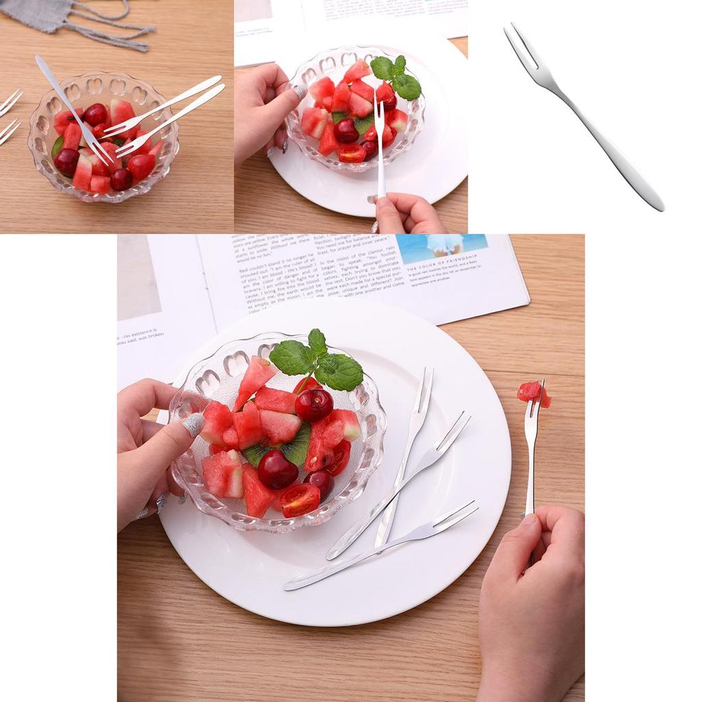 Stainless Steel West Tableware Fruit Forks Elegant Small Sized Snack Cake Dessert Utensils
