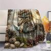 1PC Fish hook  Print FlAannel Blanket, High quality Comfortable for All Seasons, Home Decor, Warmth and Comfort