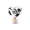 Love You Mum, Dad, Friend, Sister, Family Heart Charm Bead fit European Original Silver Bracelet DIY Jewelry Gift for Women