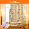 Modern Polyester Curtain With Magic Tape Lining Light Blocking For Living Room
