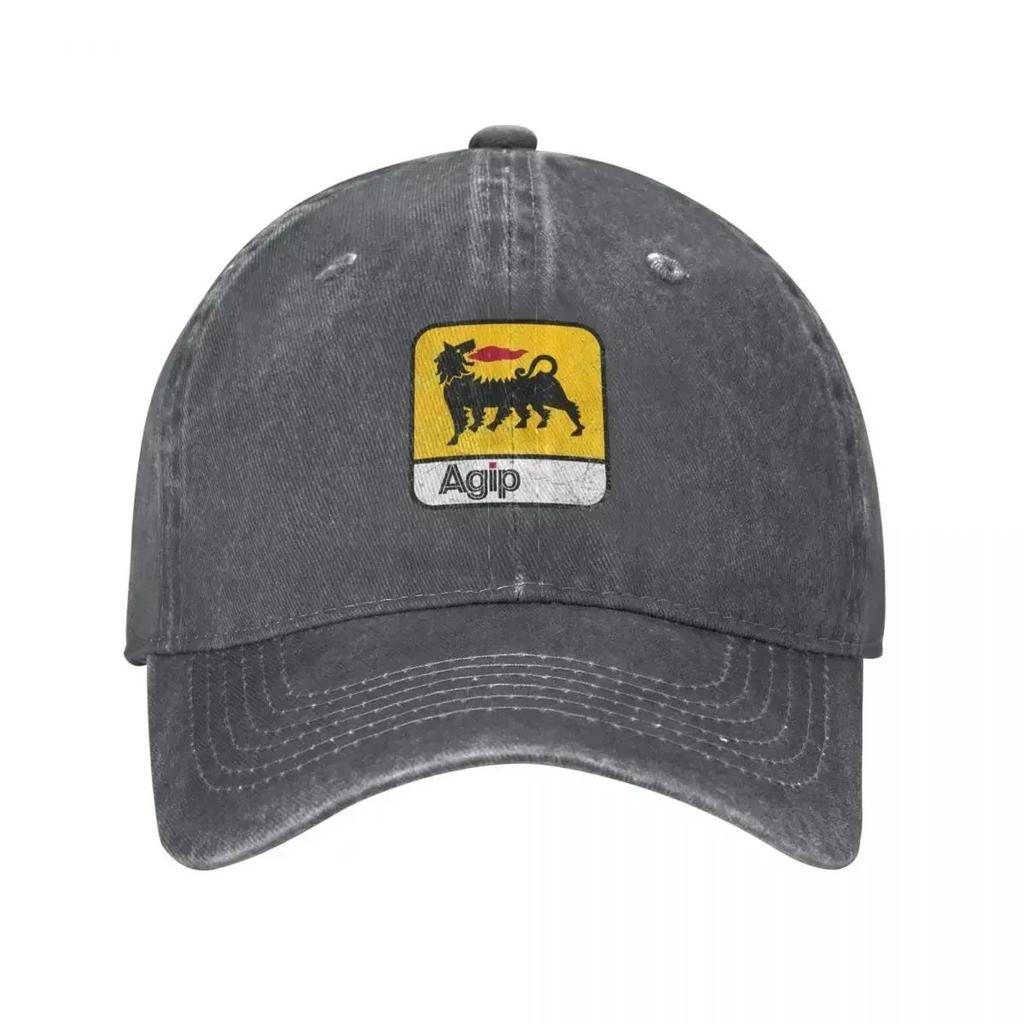 AGIP Oil Company Vintage Baseball Cap Dad Hat Outdoor Sun Protection Fishing Fashion Unisex Women Hats