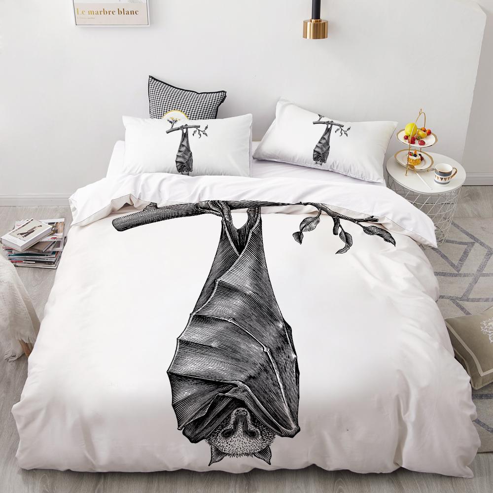 

3D Print Duvet Cover Set Custom/King/Europe/USA,Bedding Set Queen/King,Quilt/Blanket Cover Set Halloween Glowing eyes smile 135x200cm 3pcs