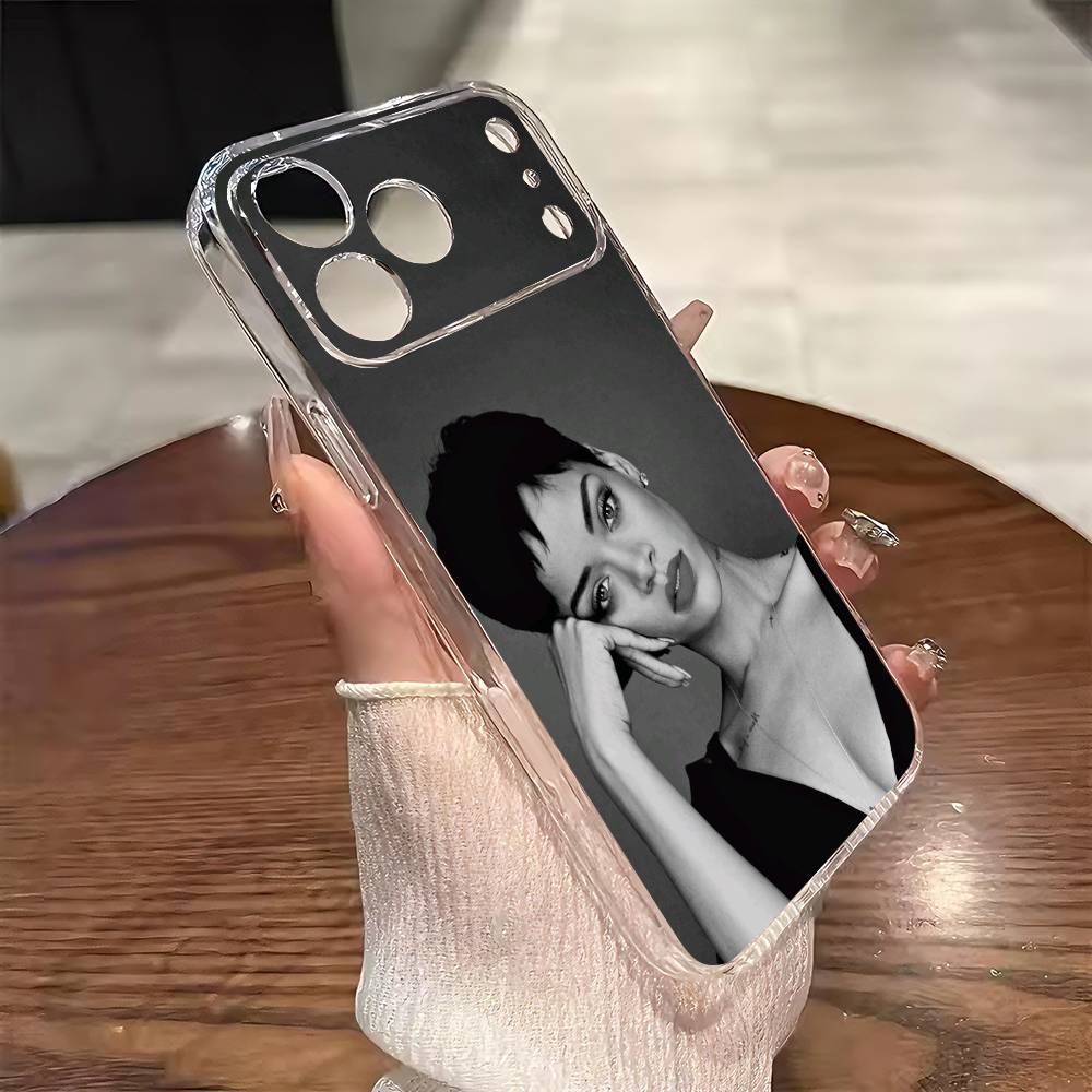 Singer R-Rihanna Phone Case For iPhone 17 16 15 14 13 12 11 Mini Pro Max Plus Transparent Cover