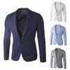 Suit Casual Fine Workmanship Cotton Blend One Button Suit Blazer for Banquet