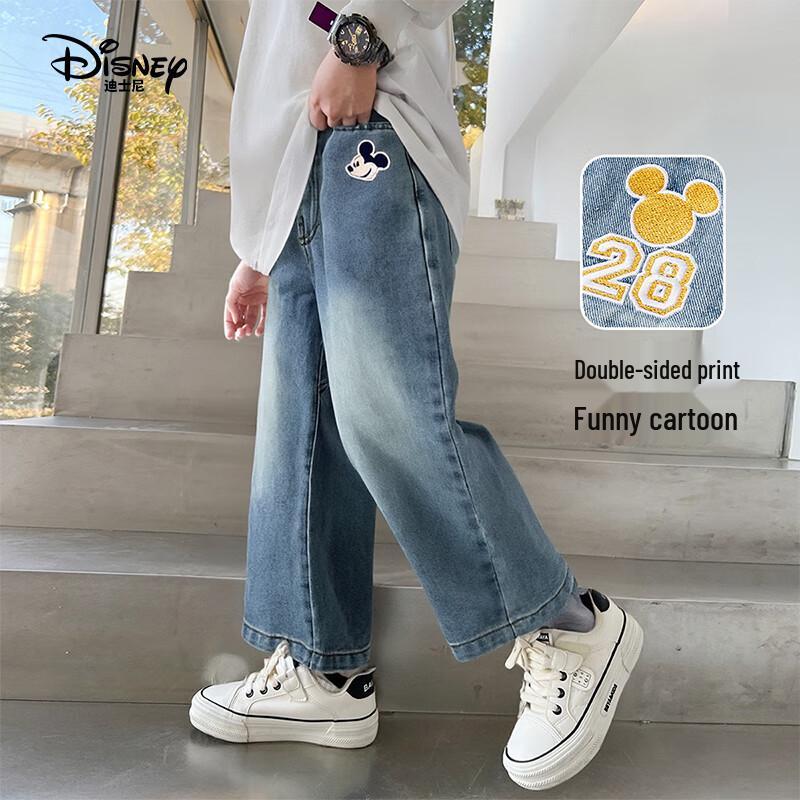 Джинсы с расклешенными штанинами для девочек Disney, Осень 2025 140