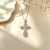 European Fashion Trend: Gold Plated Cross Necklace - Elegant, Luxurious Design