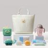 Travel Bag Embroidery Bear Pattern Diaper Bag Crossbody Bag Multiple Compartment Shoulder Bag Large Capacity Mom Bag