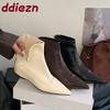 Fashion Fashion Shoes With Height Increasing Women Ankle Modern Boots Pointed Toe Ladies Stretch Short Boots Female Zippers Shoes Lady