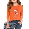 Children's 3/4 Sleeve Independence Day Printed Round Neck Casual T-shirt