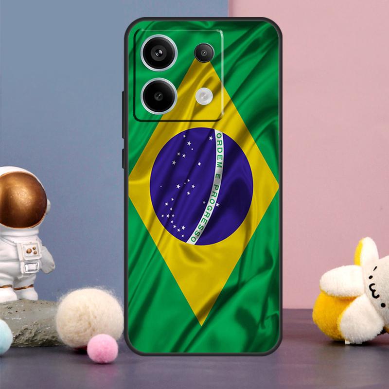 Brasilien Fahne Hülle Für Xiaomi Redmi Note 15 Pro Plus 10 11 12 13 14 Pro Redmi 15 15C 14C 10C 12C 13C Abdeckung