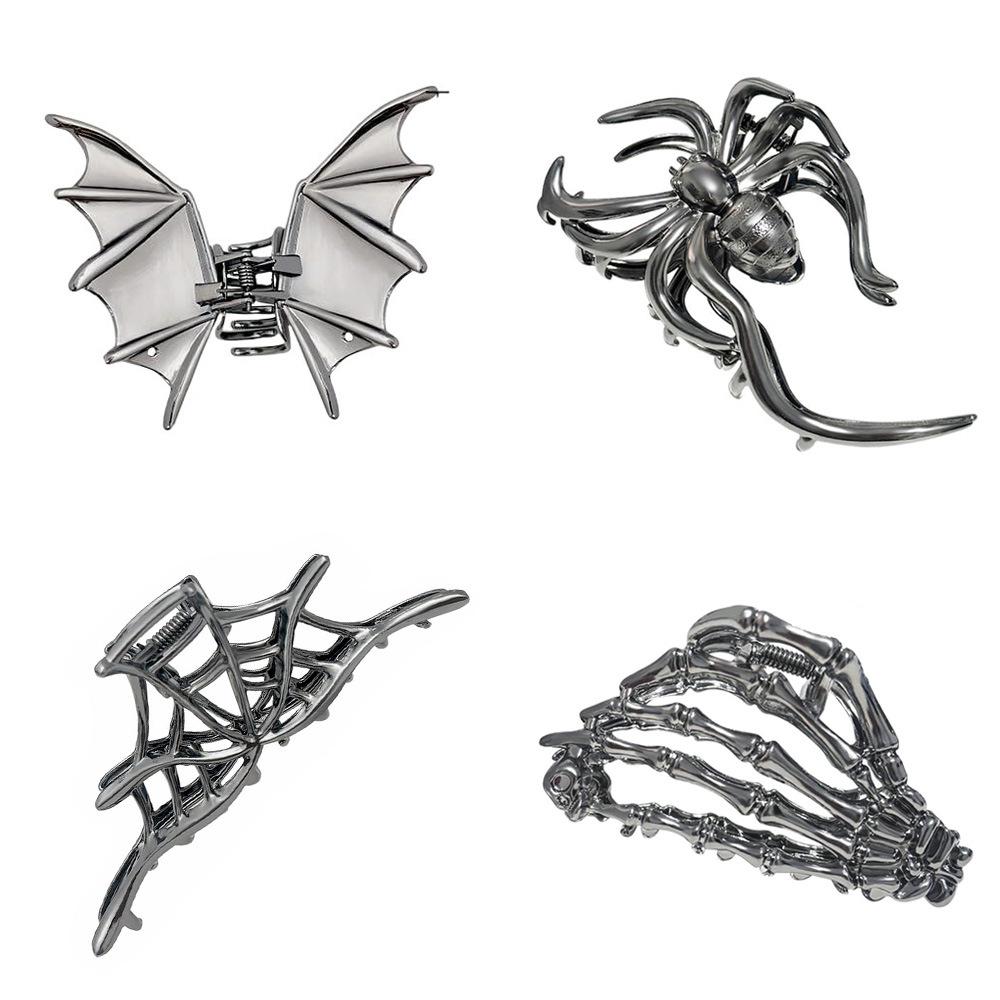 Halloween Bat Claw Clip - Simple Updo Hair Accessory (Dark)