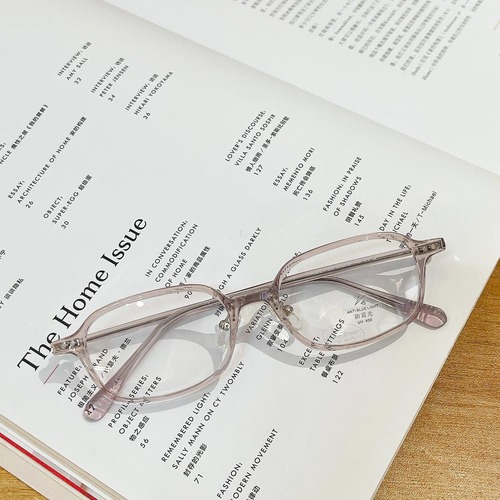 Retro leopard print small square glasses unisex TR glasses anti-blue light myopia fashion style advanced sense of literature and art