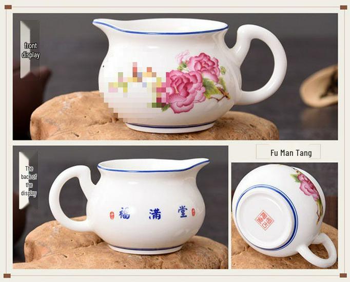 Blue & White Porcelain Tea Pitcher Gong Dao Bei 170ml for Kung Fu Tea Sets