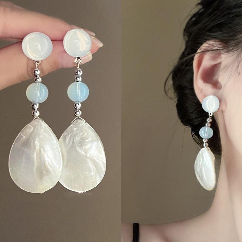 Ink butterfly love earrings antique Internet celebrity same earrings niche high-end sense of national tide retro earrings