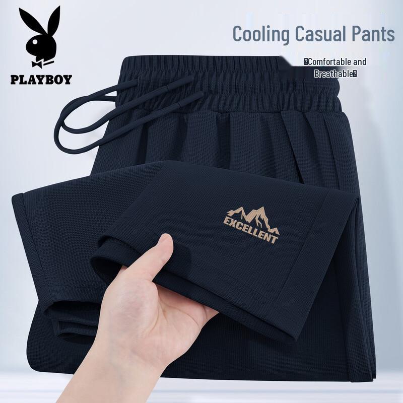 PLAYBOY Men s 2026 Waffle Knit Casual Shorts 3XL