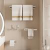 Wall Mount Stainless Steel Black Gold Bathroom Hardware Set Towel Bar Towel Ring Paper Holder Robe Hook Bathroom Accessories Set