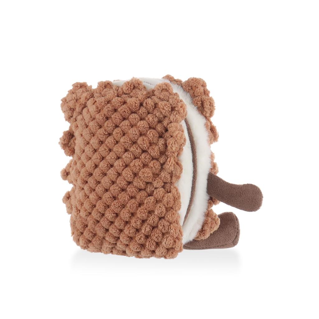 Apricot Lamb Chocolate Biscuit Plush Toy for Kids, Soft and Cute, Fluffy Chocolate Biscuit for Girls and Boys, 10cm