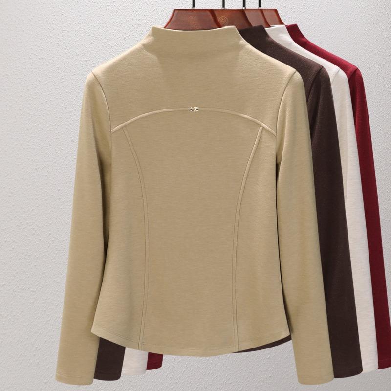 

Шелковая шерстяная водолазка из шелковицы, женская новая осенне-зимняя базовая рубашка, теплая флисовая с высоким горлом, теплая верхняя часть, зима XXXL