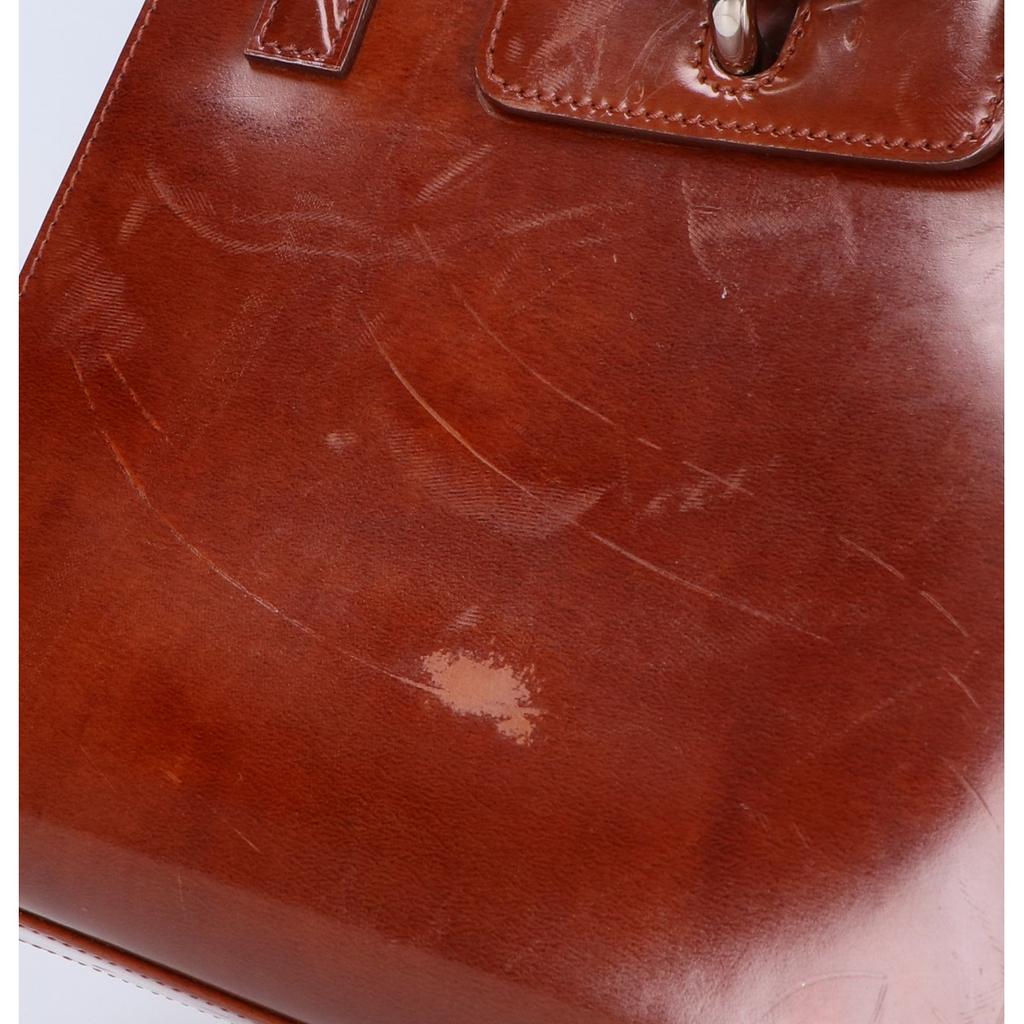 Cartier PANTHERE Vintage Leather Handbag BrownUsed