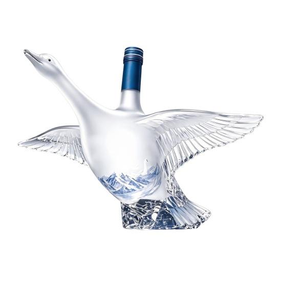 Goose Bird Shape Whiskey Decanter 3D Glass Animal Liquor Bottle