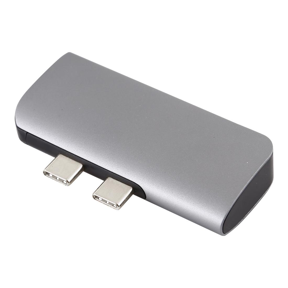 

Double Type-C to PD+USB3.0+HDMI Multi-functional USB Hub Docking Station As Shown A