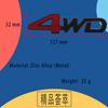 3D Auto Styling 4WD Allradantrieb Offroad 4 x 4 für SUV Auto Motorhaube Kotflügel Kofferraum Heckklappe Namensschild Aufkleber Emblem Abzeichen Aufkleber