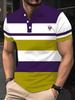 Fashion Essential! Men's Short Sleeve Polo Shirt, Abstract Pattern, Casual Wear.