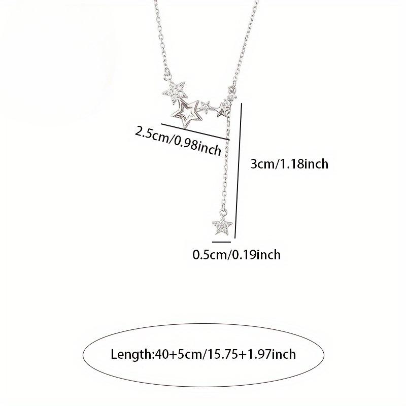 Collier pour femme à pompon en forme d'étoile, chaîne de clavicule légère et luxueuse en forme d'étoile à cinq branches, accessoires tendance, doux et élégants