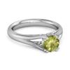 Peridot Elegant Bypass Solitärring - 925 Sterling Silver