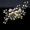 Silver Color Pearl Crystal Wedding Hair Combs Hair Accessories for Bridal Flower Headpiece Women Bride Hair Ornaments Jewelry