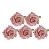 5pcs White Roses Silk Artificial Flowers Heads for Wedding Home Cake Birthday Party Decoration Fake Scrapbook Wreath Accessories