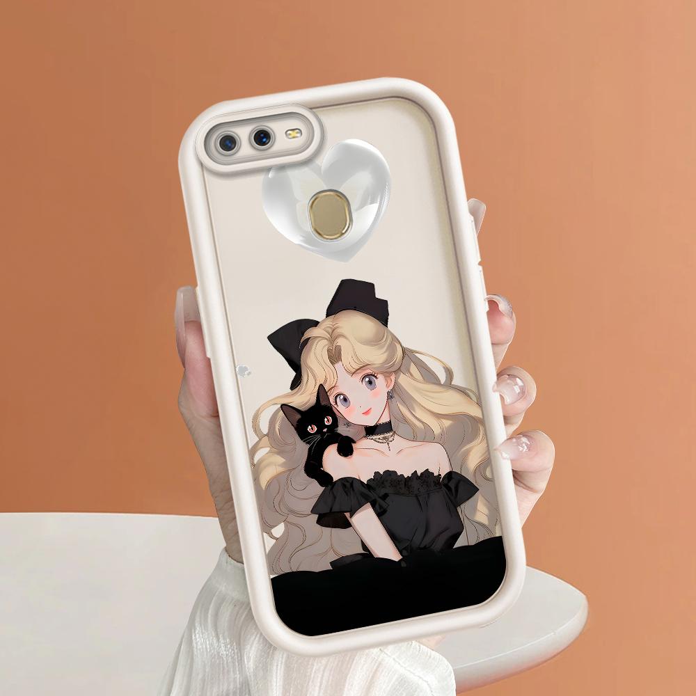 Soft Silicone Square Ladders Cartoon Pattern Full Cover Camera Protection Shockproof Case for OPPO Reno Realme OnePlus