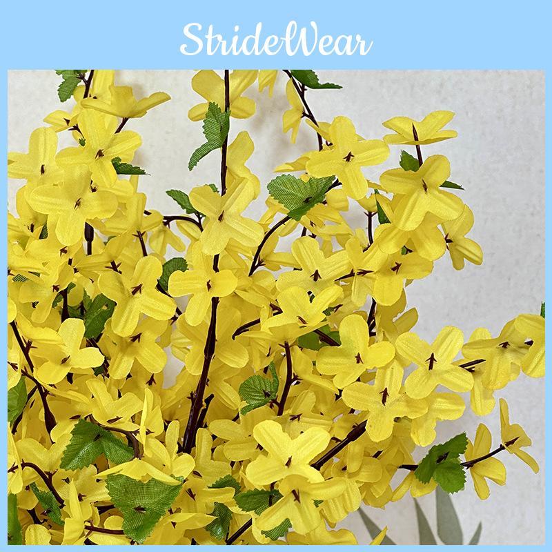 Winter Jasmine Fake Flower Bridal Arrangement With Durable Plastic Material For Wedding Venue And Photography Props