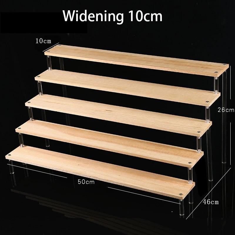 Acrylic Wooden Display Riser Stand for Funko POP Figures,Earring Ring Holder Cupcake Stand,Perfume Stand Organizer Display