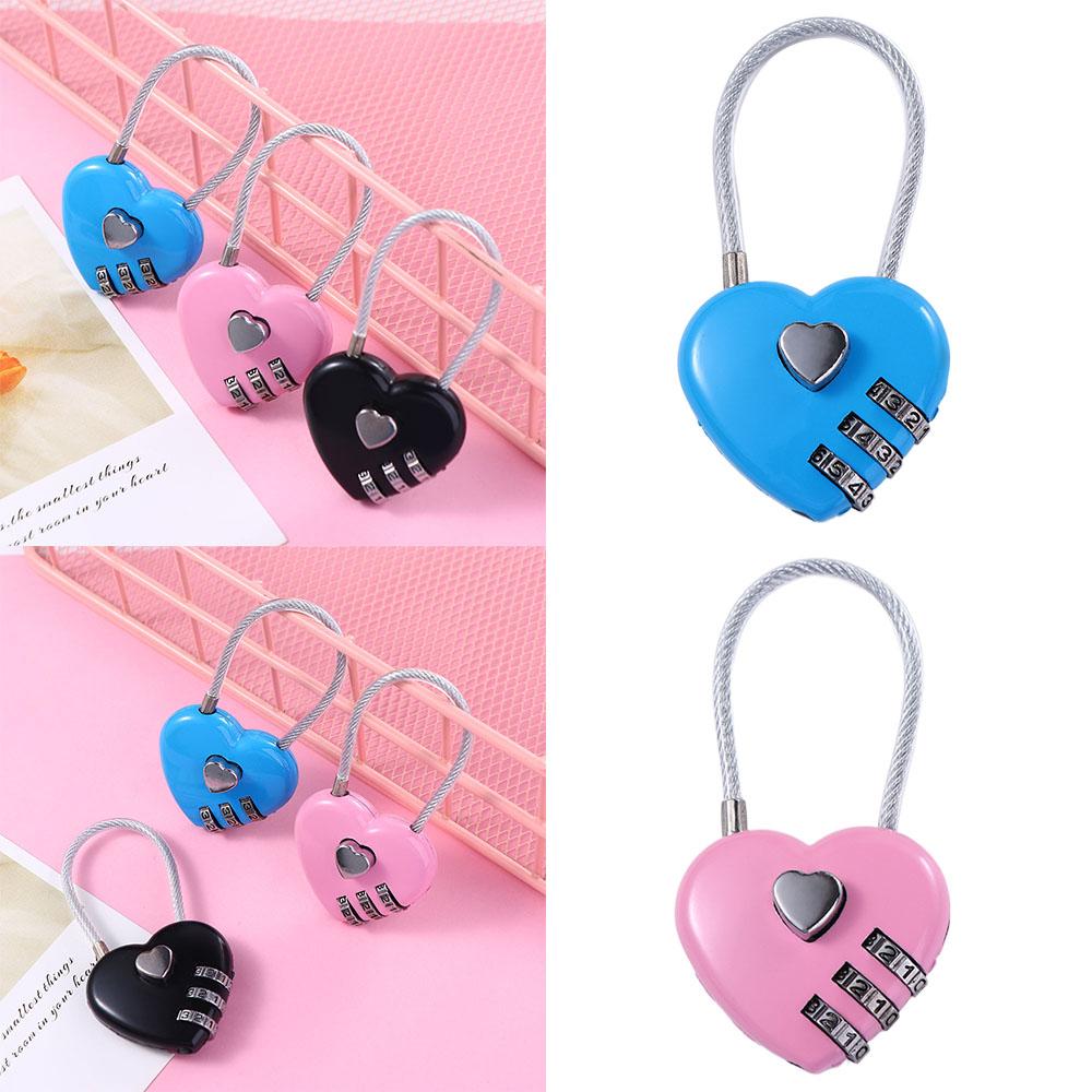 Password Lock Luggage Travel Lock Combination Padlock TSA Customs Code Lock Heart Shape Padlock