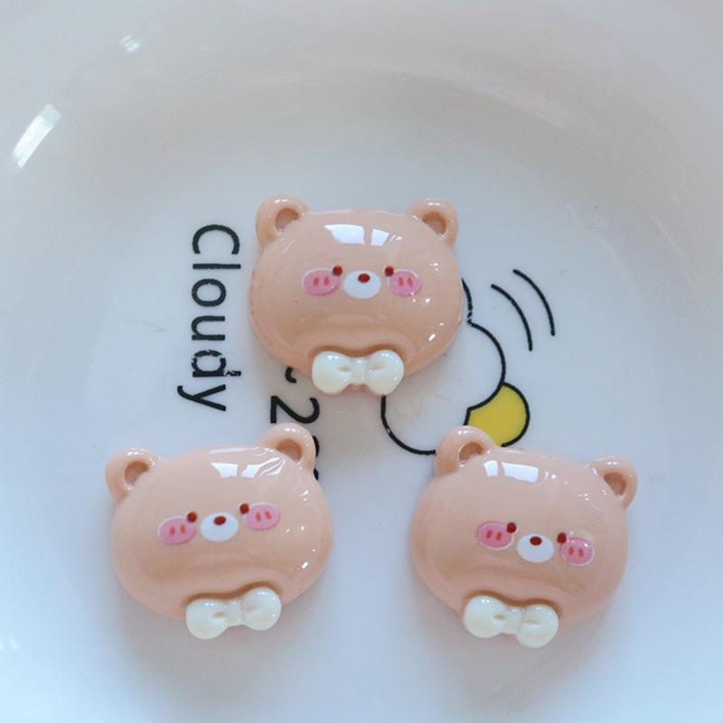 10 Pcs New Cute Bright Surface Cartoon Little Bear Rabbit Penguin Resin Scrapbook Diy Jewelry Wedding Hairpin Accessories A75