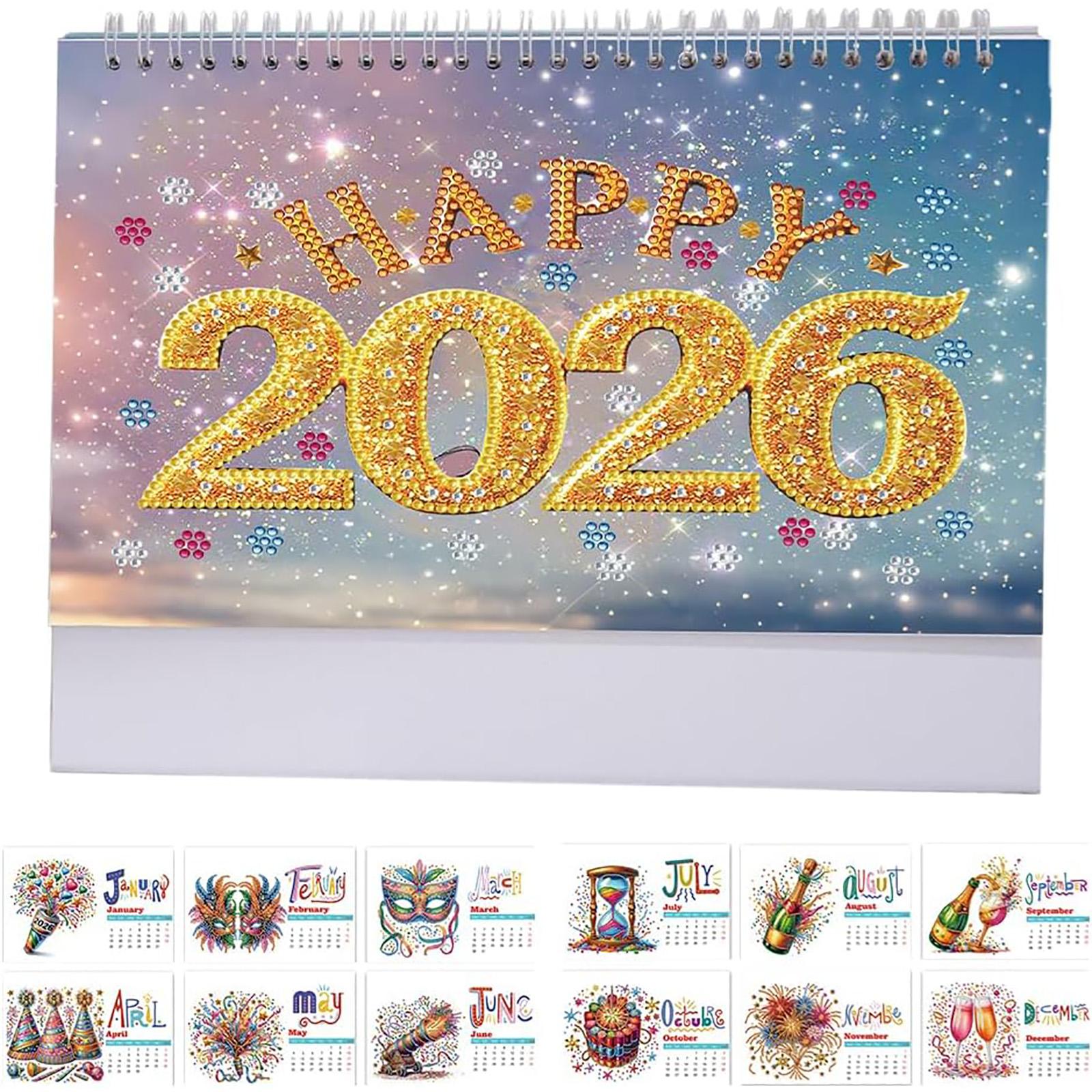 

Generic 2026 Настольный календарь, 12 месяцев, Календарь на 2026 год, Настольный календарь, Календарь для рабочего стола, 25 X 20.5 X 9 см, Подарок для вашего сердца One Size