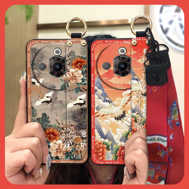 Capa de Telefone Estilo Chinês Resistente à Sujeira Para ZTE Nubia Focus Pro 5G Suporte Moda Anti-choque Para Mãe Capa Traseira Anel