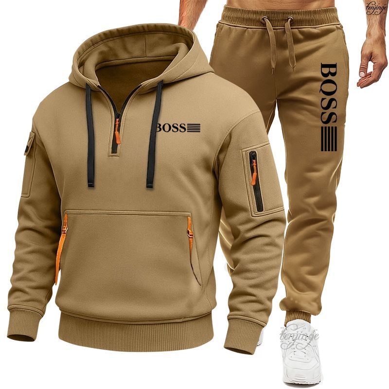 Pánská mikinová souprava Mikina na zip s více kapsami Outdoorový sportovní a volnočasový kabát