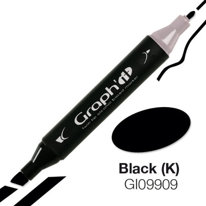 Marqueur à l'alcool Graph'it 9909 Black (K)