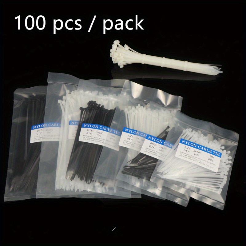 1PACK/100pcs  self-locking nylon cable cable tie, cable tie fixing plastic tie, cable tie, white/black