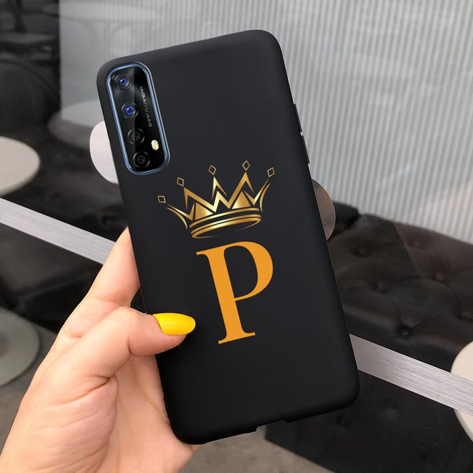 Für Realme 7 Hülle Niedliche Krone Buchstaben Abdeckung Weiche Silikon TPU Handyhülle Für Oppo Realme 7 Pro Realme7 5G Rückseite Hülle Bumper