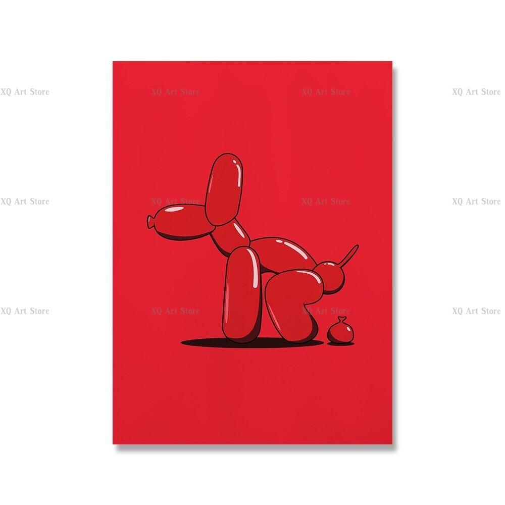 

Воздушный шар с собакой, поп-арт, постер, забавная картина на холсте, HD изображение, Радужная какашка, воздушный шар с собакой, принт, современная ванная комната, домашний декор, бескаркасный 21x30cm No Framed