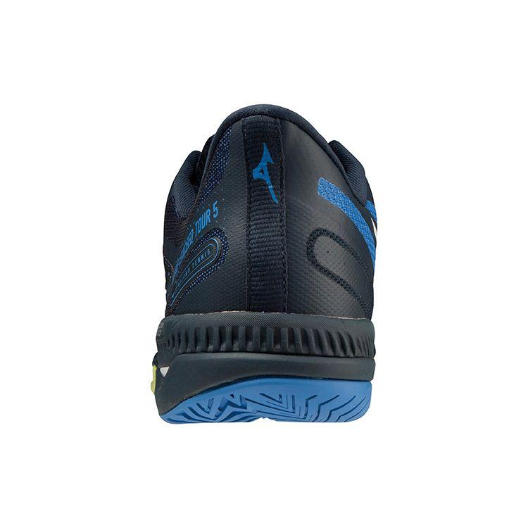 Mizuno Wave Exceed Tour 5 Low Tennis Shoes Unisex Sneakers Black Blue Yellow 61GA227040