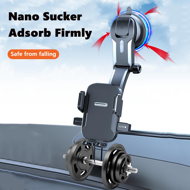 VAORLO Autotelefonhalter, Ständer, Armaturenbretthalterung, Universalhalter, Handy-GPS-Unterstützung, Mehrwinkeleinstellung für alle Smartphones