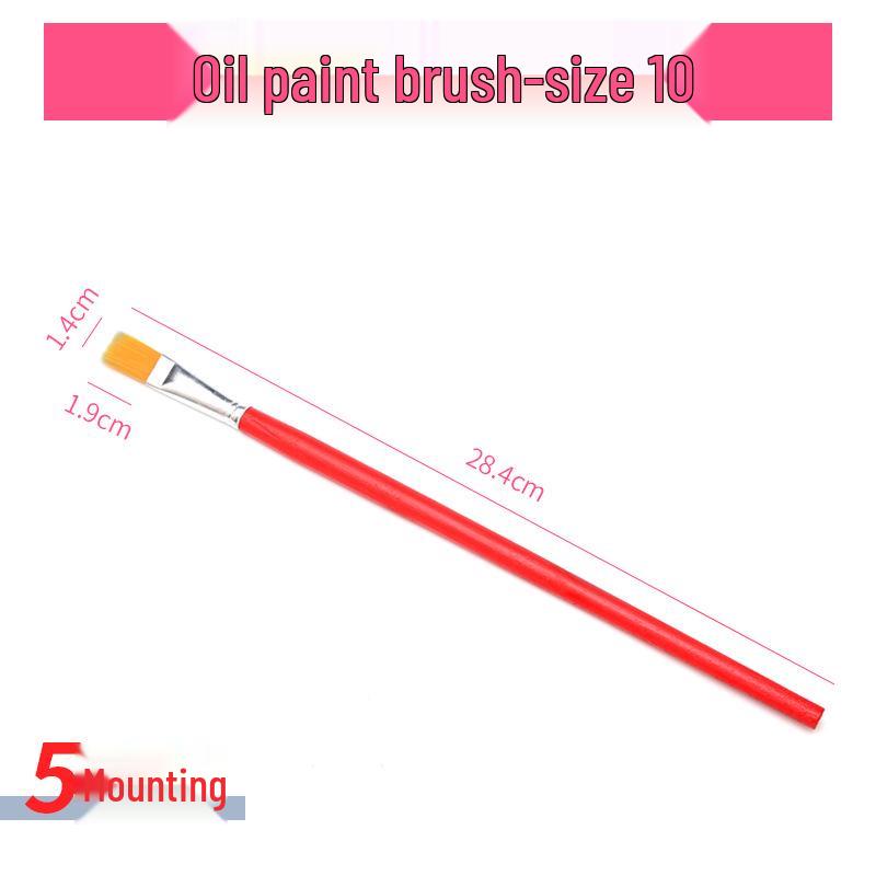 Flat Head Nylon Hair Touch-up Paint Brush for Art and Industry